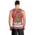 Personalised New Zealand Christmas In July Men Tank Top Maori Kiwi Xmas Tree - Red