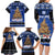 Personalised New Zealand July Christmas Family Matching Long Sleeve Bodycon Dress and Hawaiian Shirt Maori Kiwi Xmas Tree - Blue