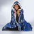 New Zealand July Christmas Hooded Blanket Maori Kiwi Xmas Tree - Blue