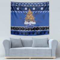 New Zealand July Christmas Tapestry Maori Kiwi Xmas Tree - Blue LT05 - Polynesian Pride