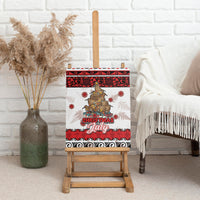 New Zealand July Christmas Canvas Wall Art Maori Kiwi Xmas Tree - White LT05 - Polynesian Pride