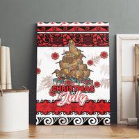 New Zealand July Christmas Canvas Wall Art Maori Kiwi Xmas Tree - White LT05 - Polynesian Pride