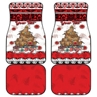 Personalised New Zealand July Christmas Car Mats Maori Kiwi Xmas Tree - White LT05 - Polynesian Pride