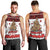 Personalised New Zealand July Christmas Men Tank Top Maori Kiwi Xmas Tree - White