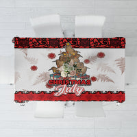 New Zealand July Christmas Tablecloth Maori Kiwi Xmas Tree - White LT05 White - Polynesian Pride