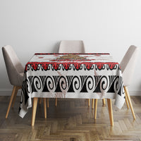 New Zealand July Christmas Tablecloth Maori Kiwi Xmas Tree - White LT05 - Polynesian Pride