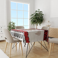 New Zealand July Christmas Tablecloth Maori Kiwi Xmas Tree - White LT05 - Polynesian Pride