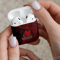 Hawaii King Kamehameha AirPods Case With Hawaiian Ipu Motifs Red Version LT05 - Polynesian Pride