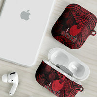 Hawaii King Kamehameha AirPods Case With Hawaiian Ipu Motifs Red Version LT05 - Polynesian Pride