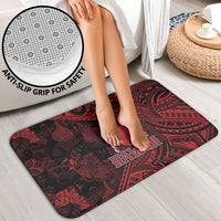 Hawaii King Kamehameha Bathroom Set With Hawaiian Ipu Motifs Red Version