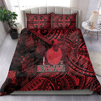 Hawaii King Kamehameha Bedding Set With Hawaiian Ipu Motifs Red Version LT05 - Polynesian Pride