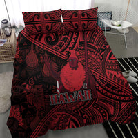 Hawaii King Kamehameha Bedding Set With Hawaiian Ipu Motifs Red Version LT05 - Polynesian Pride
