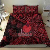Hawaii King Kamehameha Bedding Set With Hawaiian Ipu Motifs Red Version LT05 - Polynesian Pride