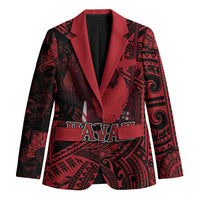 Hawaii King Kamehameha Blazer With Hawaiian Ipu Motifs Red Version LT05 Unisex Red - Polynesian Pride