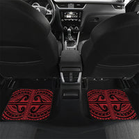 Hawaii King Kamehameha Car Mats With Hawaiian Ipu Motifs Red Version LT05 Set 2pcs - Back Red - Polynesian Pride