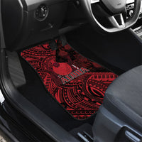 Hawaii King Kamehameha Car Mats With Hawaiian Ipu Motifs Red Version LT05 - Polynesian Pride