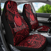 Hawaii King Kamehameha Car Seat Cover With Hawaiian Ipu Motifs Red Version LT05 - Polynesian Pride