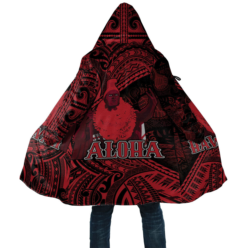 Hawaii King Kamehameha Cloak With Hawaiian Ipu Motifs Red Version LT05 Unisex Red - Polynesian Pride