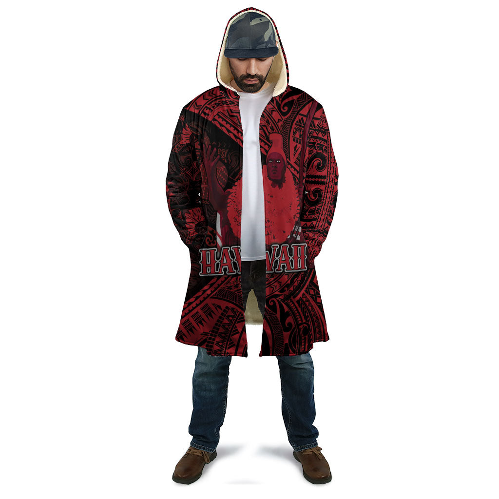 Hawaii King Kamehameha Cloak With Hawaiian Ipu Motifs Red Version LT05 - Polynesian Pride