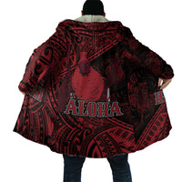 Hawaii King Kamehameha Cloak With Hawaiian Ipu Motifs Red Version LT05 - Polynesian Pride