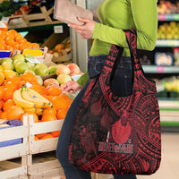 Hawaii King Kamehameha Grocery Bag With Hawaiian Ipu Motifs Red Version LT05 - Polynesian Pride