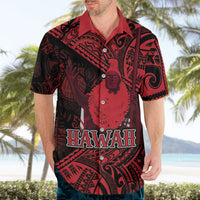 Hawaii King Kamehameha Hawaiian Shirt With Hawaiian Ipu Motifs Red Version