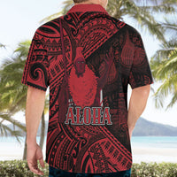 Hawaii King Kamehameha Hawaiian Shirt With Hawaiian Ipu Motifs Red Version