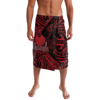 Hawaii King Kamehameha Lavalava With Hawaiian Ipu Motifs Red Version LT05 Red - Polynesian Pride