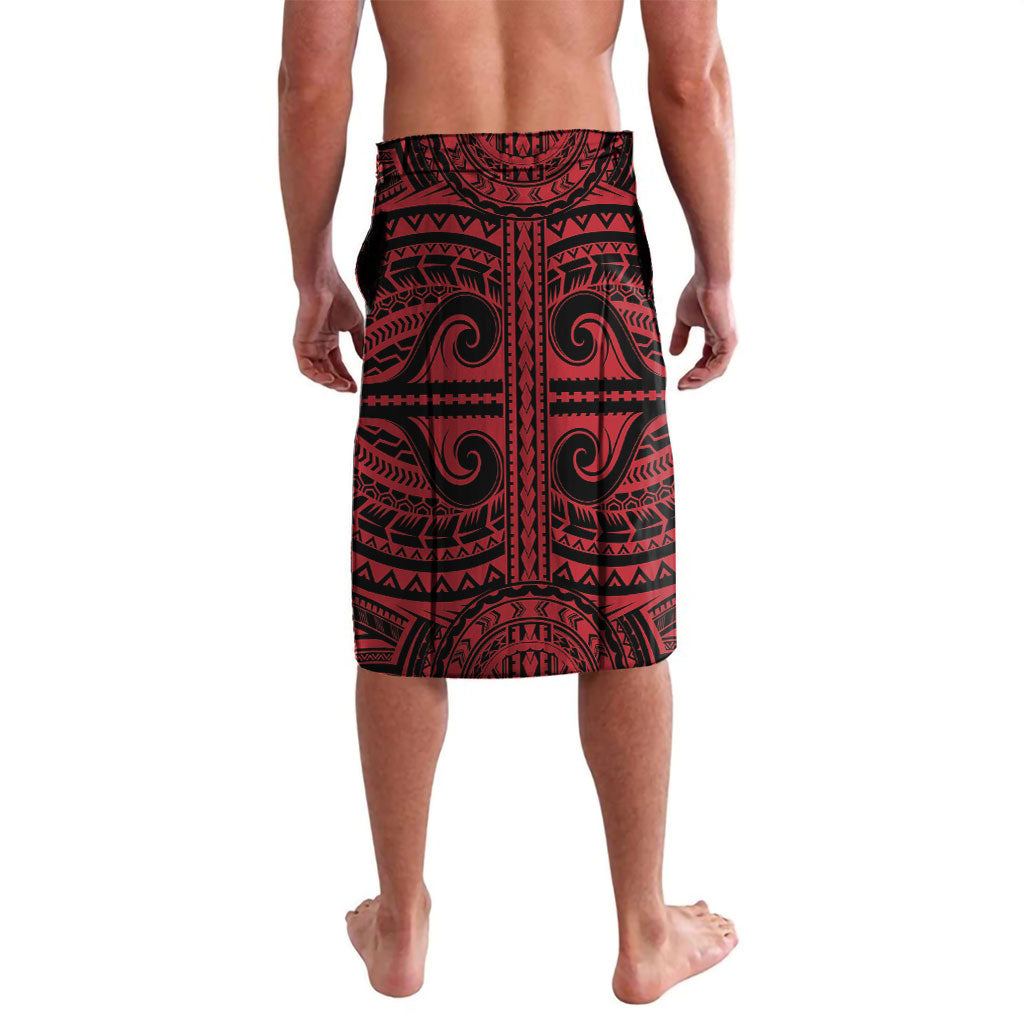 Hawaii King Kamehameha Lavalava With Hawaiian Ipu Motifs Red Version LT05 - Polynesian Pride