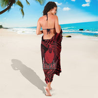 Hawaii King Kamehameha Sarong With Hawaiian Ipu Motifs Red Version LT05 - Polynesian Pride