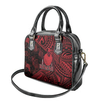 Hawaii King Kamehameha Shoulder Handbag With Hawaiian Ipu Motifs Red Version LT05 - Polynesian Pride