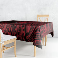 Hawaii King Kamehameha Tablecloth With Hawaiian Ipu Motifs Red Version LT05 - Polynesian Pride