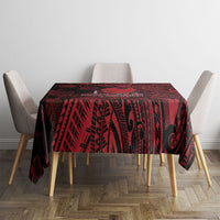 Hawaii King Kamehameha Tablecloth With Hawaiian Ipu Motifs Red Version LT05 - Polynesian Pride