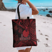 Hawaii King Kamehameha Tote Bag With Hawaiian Ipu Motifs Red Version LT05 - Polynesian Pride