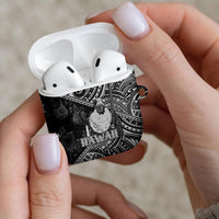 Hawaii King Kamehameha AirPods Case With Hawaiian Ipu Motifs Black Version LT05 - Polynesian Pride