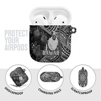 Hawaii King Kamehameha AirPods Case With Hawaiian Ipu Motifs Black Version LT05 - Polynesian Pride