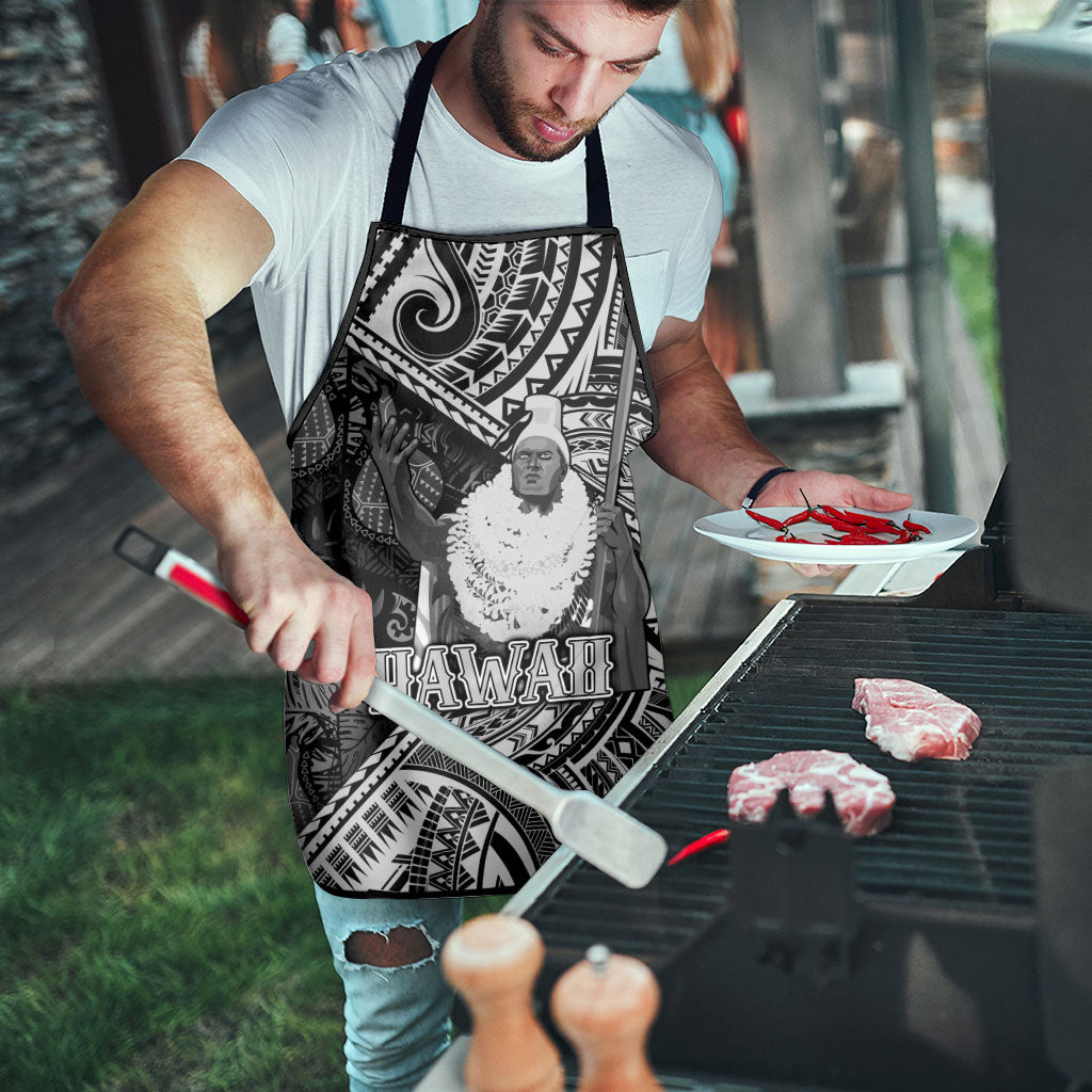 Hawaii King Kamehameha Apron With Hawaiian Ipu Motifs Black Version LT05 - Polynesian Pride