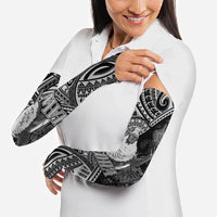 Hawaii King Kamehameha Arm Sleeves With Hawaiian Ipu Motifs Black Version LT05 - Polynesian Pride