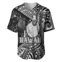 Hawaii King Kamehameha Baseball Jersey With Hawaiian Ipu Motifs Black Version LT05 Black - Polynesian Pride
