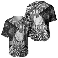 Hawaii King Kamehameha Baseball Jersey With Hawaiian Ipu Motifs Black Version LT05 - Polynesian Pride