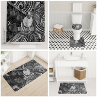 Hawaii King Kamehameha Bathroom Set With Hawaiian Ipu Motifs Black Version LT05 - Polynesian Pride