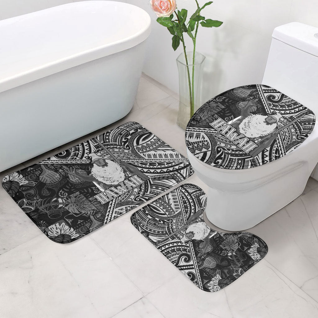 Hawaii King Kamehameha Bathroom Set With Hawaiian Ipu Motifs Black Version LT05 - Polynesian Pride