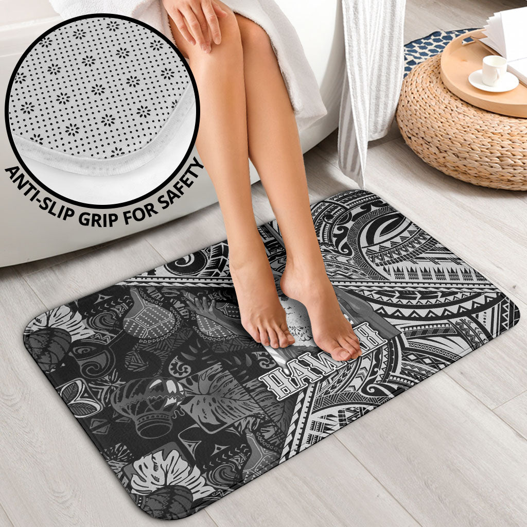 Hawaii King Kamehameha Bathroom Set With Hawaiian Ipu Motifs Black Version LT05 - Polynesian Pride