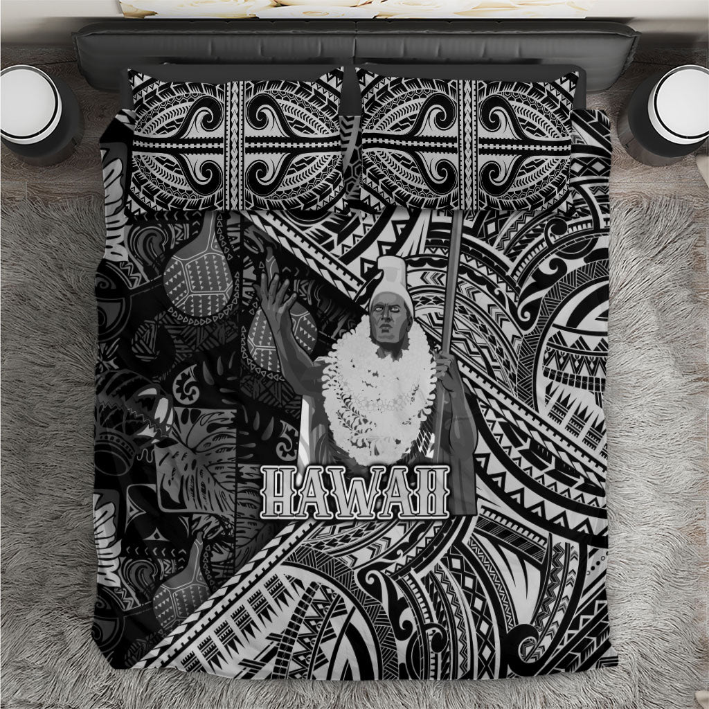 Hawaii King Kamehameha Bedding Set With Hawaiian Ipu Motifs Black Version LT05 Black - Polynesian Pride