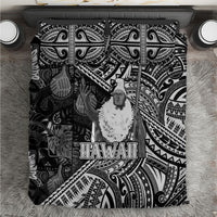 Hawaii King Kamehameha Bedding Set With Hawaiian Ipu Motifs Black Version LT05 Black - Polynesian Pride