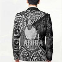 Hawaii King Kamehameha Blazer With Hawaiian Ipu Motifs Black Version LT05 - Polynesian Pride