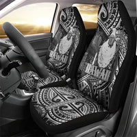 Hawaii King Kamehameha Car Seat Cover With Hawaiian Ipu Motifs Black Version LT05 - Polynesian Pride