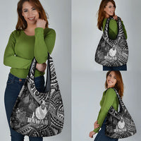Hawaii King Kamehameha Grocery Bag With Hawaiian Ipu Motifs Black Version LT05 - Polynesian Pride