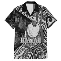 Hawaii King Kamehameha Hawaiian Shirt With Hawaiian Ipu Motifs Black Version