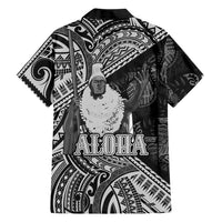 Hawaii King Kamehameha Hawaiian Shirt With Hawaiian Ipu Motifs Black Version